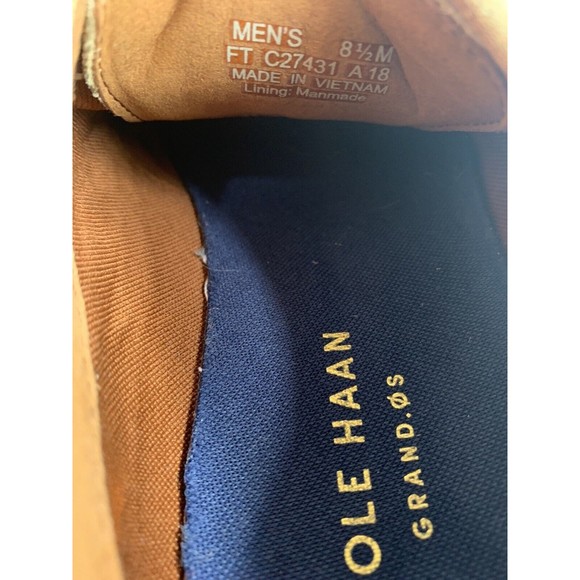 Cole Haan Grand OS Zerogrand Brown Oxford Wingtip Shoes Men's Size 8.5 C27431 - Picture 9 of 9